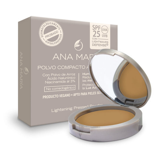 Polvo Compacto Aclarante y Humectante Ana María X 15 G