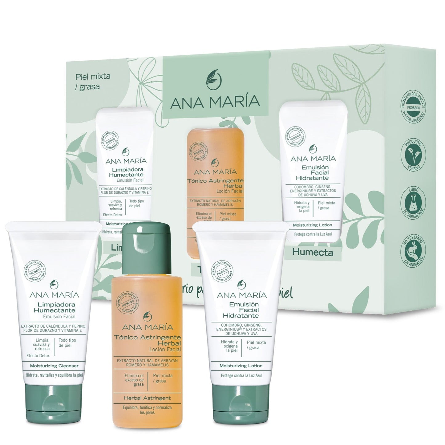 Kits De Cuidado Facial Equilibrante X 3 Und