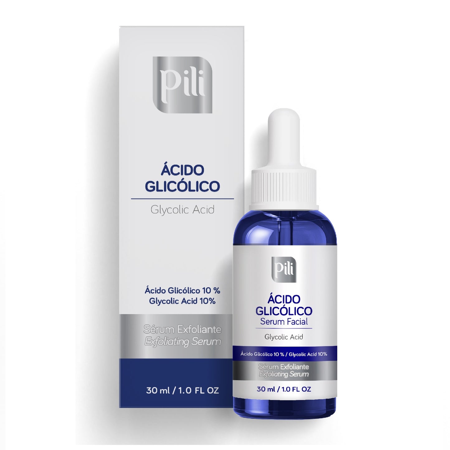 Serum Facial Ácido Glicólico 10% Pili X 30 mL